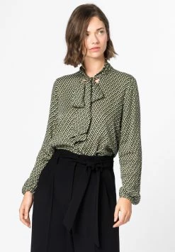 Prix Raisonnable HALLHUBER MIT GRAFIKPRINT - Blouse chemises et blouses col en v femme