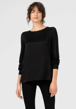 HALLHUBER MIT STRICKBLENDEN - T-shirt à manches longues Prix Réduit chemises & blouses col rond femme