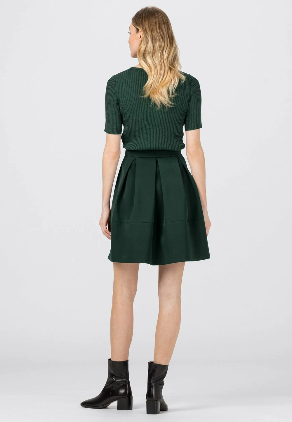 Prix Incroyables HALLHUBER Jupe trapèze jupes fermeture éclair femme 2 Prix Incroyables HALLHUBER Jupe trapèze jupes fermeture éclair femme – Image 2