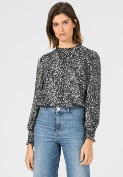 Meilleur Prix Garanti HALLHUBER MIT RÜSCHEN UND SMOKDETAILS - Blouse chemises et blouses col rond femme