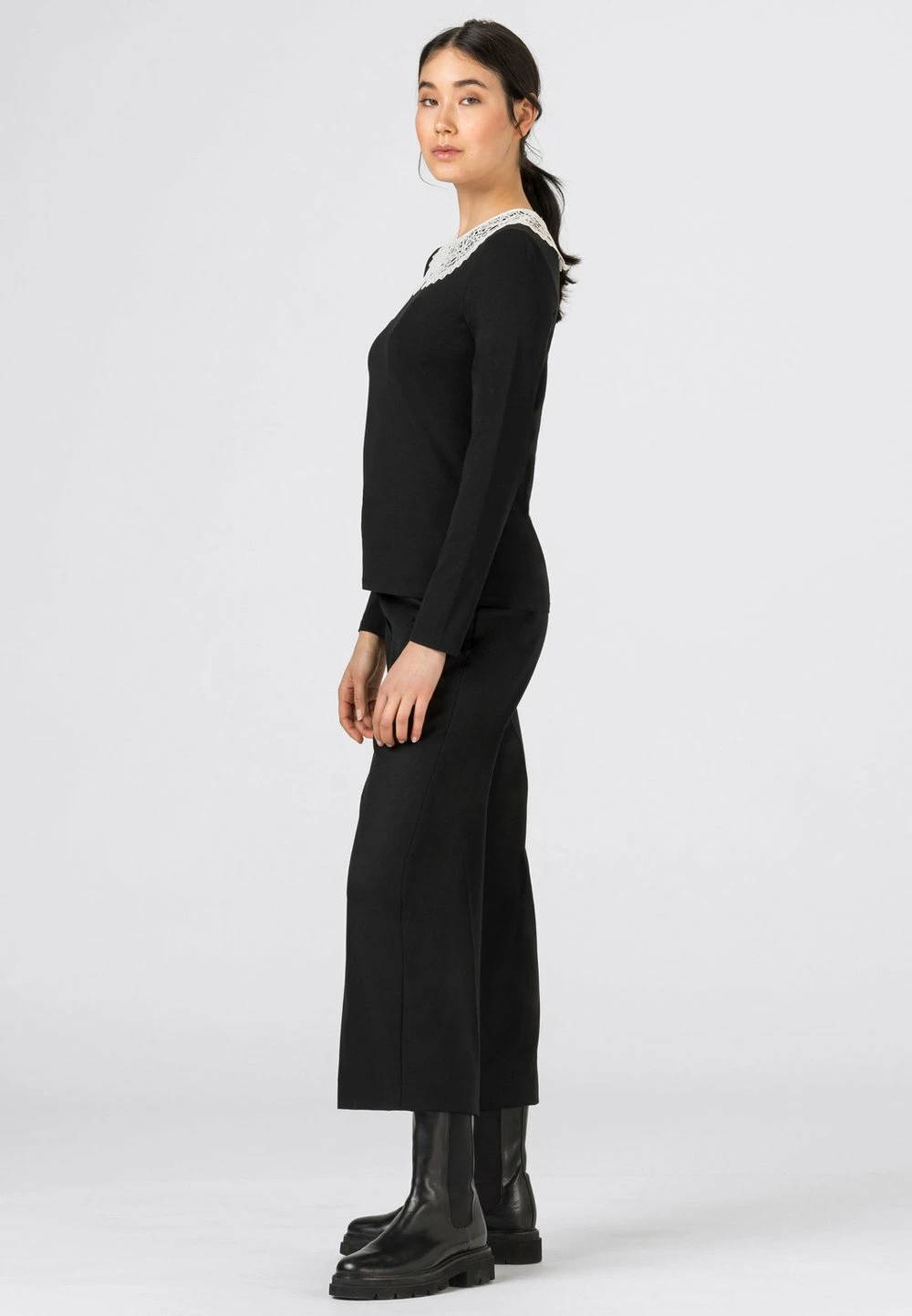 HALLHUBER Soldes T-shirt à manches longues t-shirts et tops col claudine femme 2 HALLHUBER Soldes T-shirt à manches longues t-shirts et tops col claudine femme – Image 2