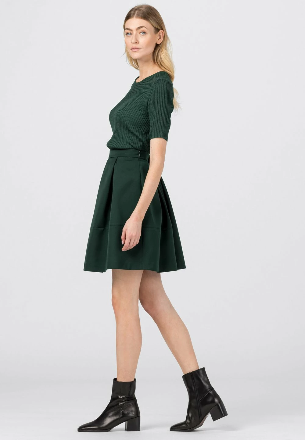 Prix Incroyables HALLHUBER Jupe trapèze jupes fermeture éclair femme 3 Prix Incroyables HALLHUBER Jupe trapèze jupes fermeture éclair femme – Image 3