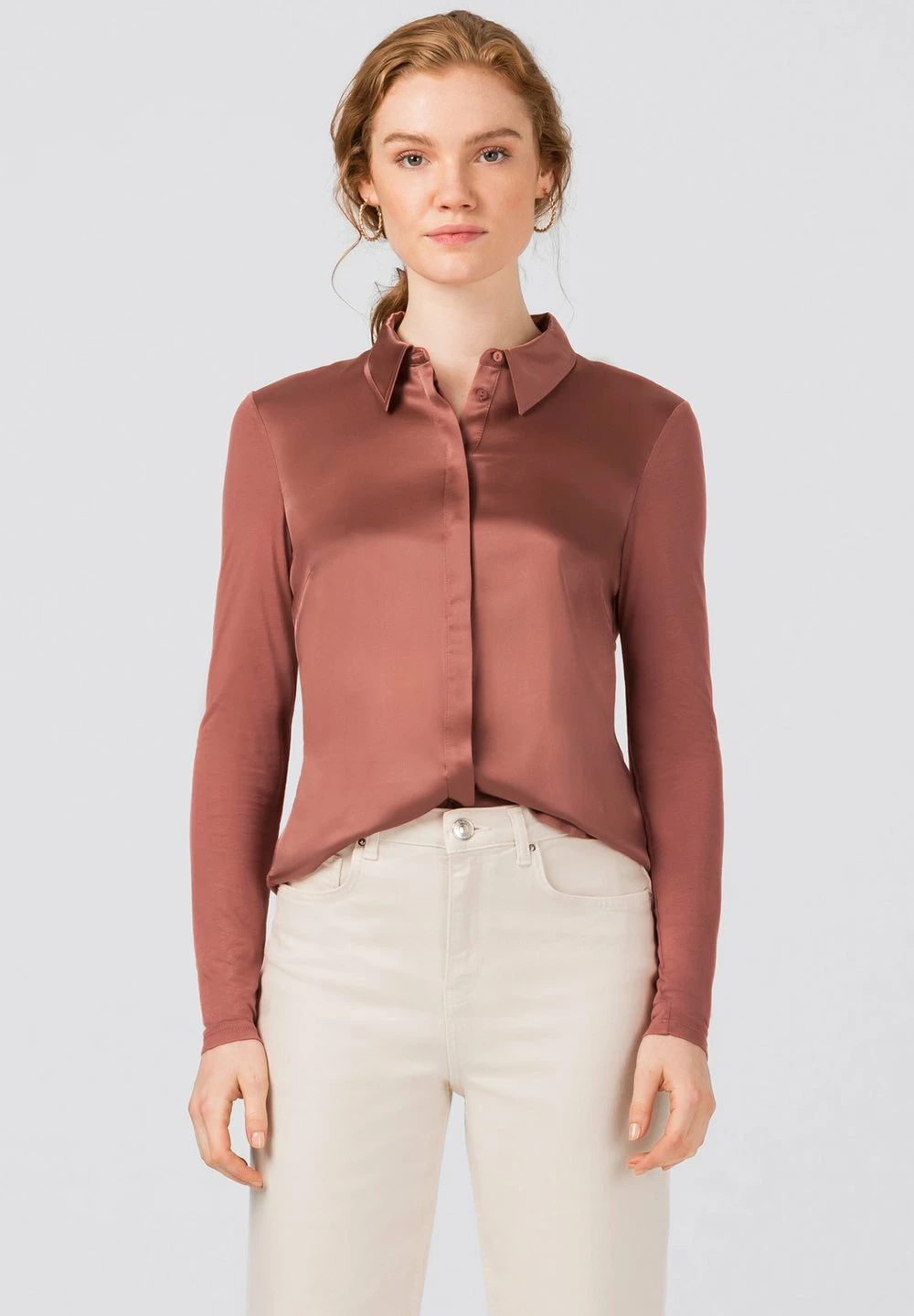 HALLHUBER Prix Dynamité IM MATERIALMIX - Chemisier chemises et blouses col chemise femme 1 HALLHUBER Prix Dynamité IM MATERIALMIX - Chemisier chemises et blouses col chemise femme