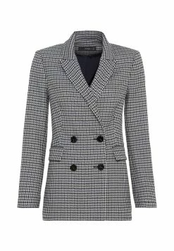 HALLHUBER Qualité garantie 100% INDOOR AUS RECYCELTEN FASERN MIT PEPITAMUSTER - Blazer vestes col revers femme -France Hallhuber Soldes Boutique cf5ee28ab0254e7cba9dbac2bd7f1771