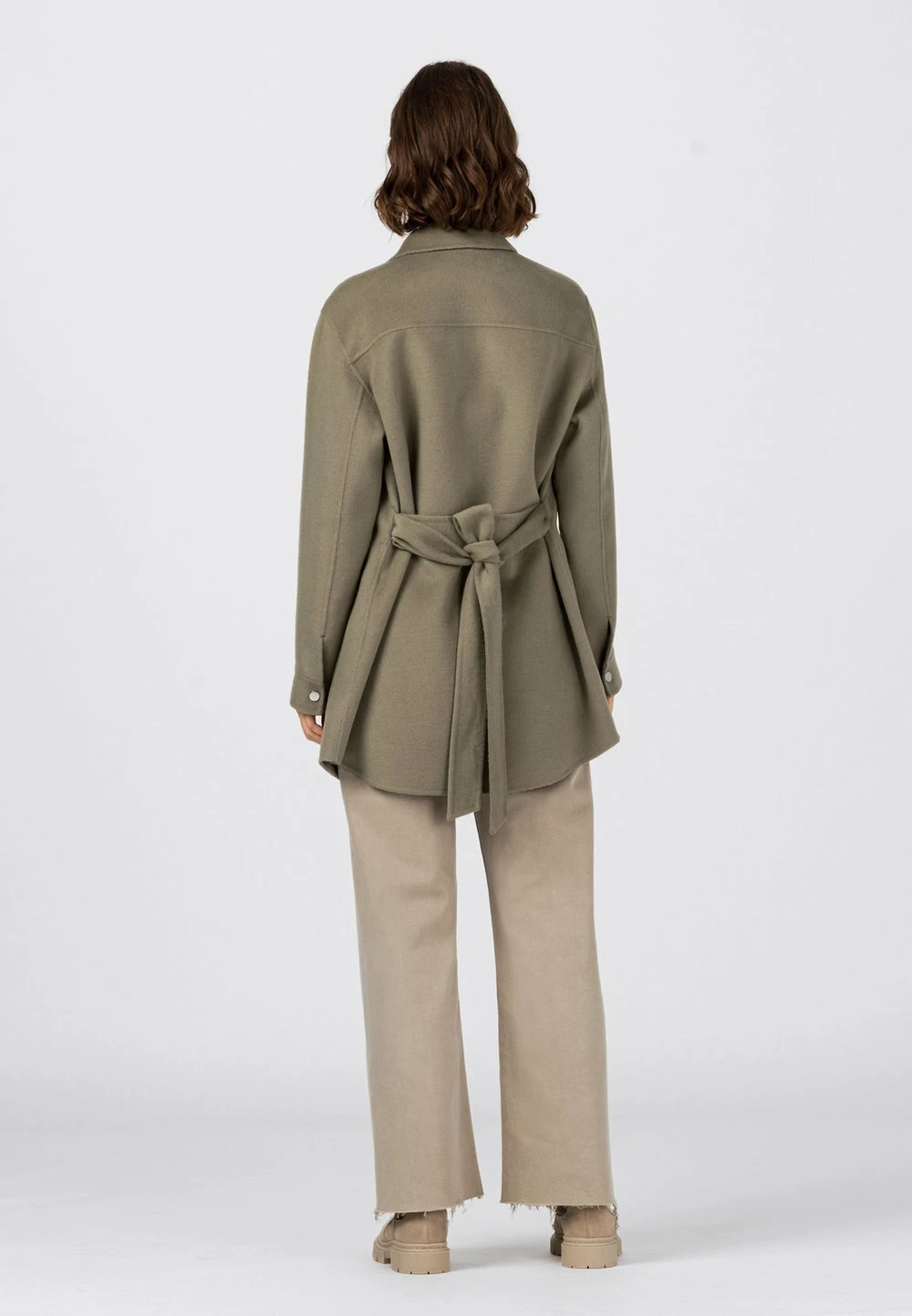 HALLHUBER Produit de première qualité Manteau court manteaux col chemise femme 3 HALLHUBER Produit de première qualité Manteau court manteaux col chemise femme – Image 3